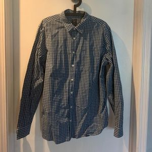 GAP blue and green casual button up shirt